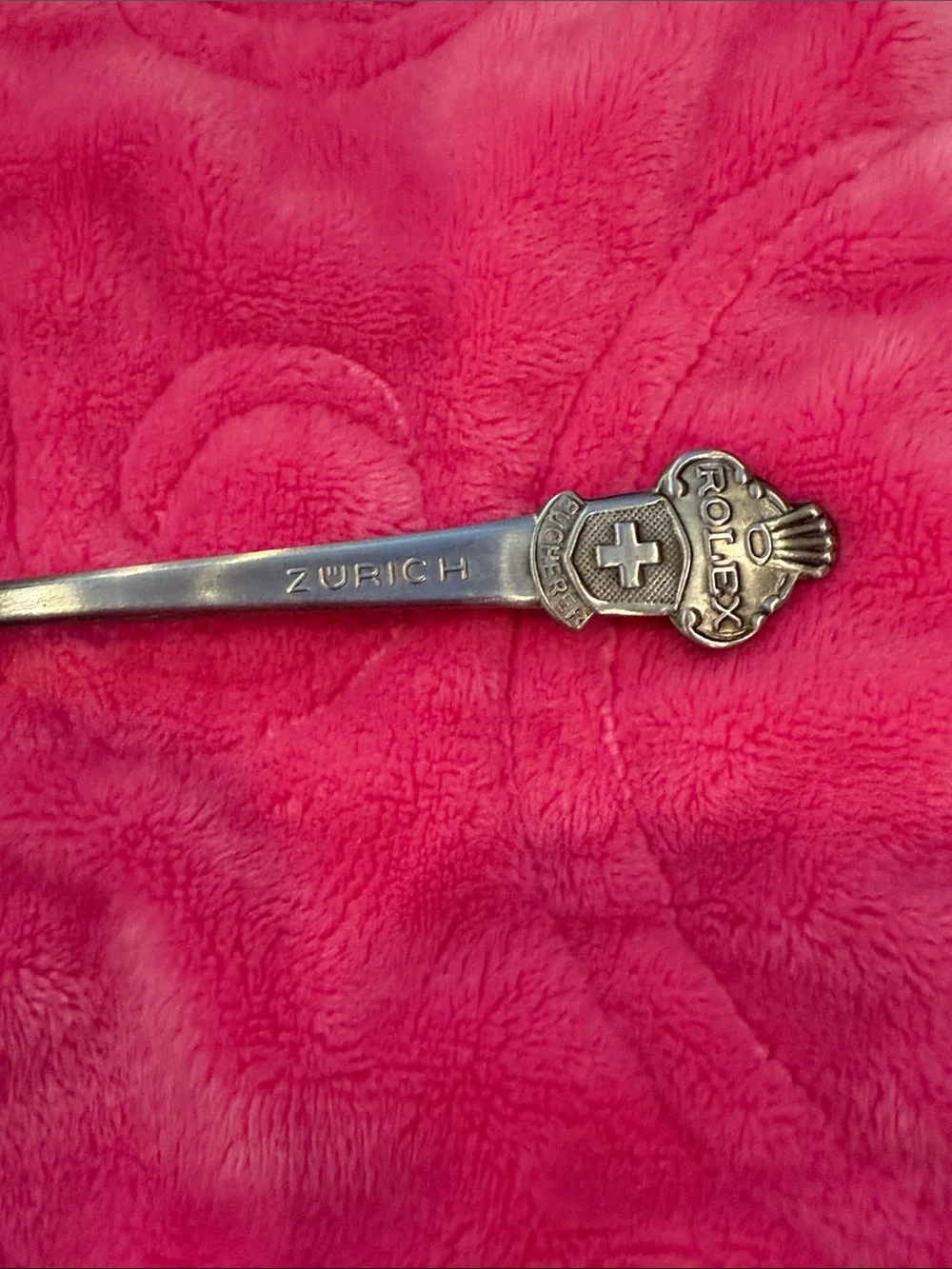 Vintage Rolex Bucherer Swiss Souvenir Spoons - Set of 7